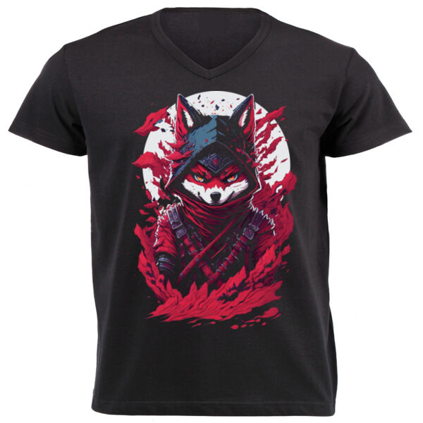 Mr Cool Fox - Unisex V-Neck T-shirt Thumbnail