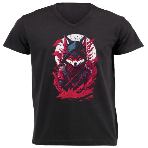 Mr Cool Fox option2 DTF - Unisex V-Neck T-shirt Thumbnail