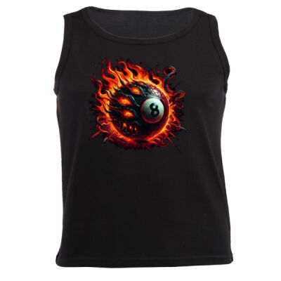 8 Ball Flames Cool T-shirt design - Unisex Vest   Thumbnail