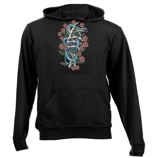 TATTOO DESIGN T-SHIRT WITH ROSES SNAKE AND SKELETON 01 Thumbnail