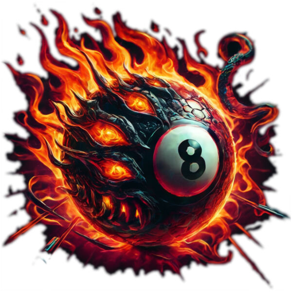 cool 8ball flames shirt Thumbnail