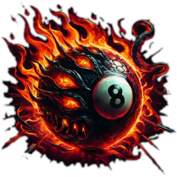 large painted 8ball Thumbnail